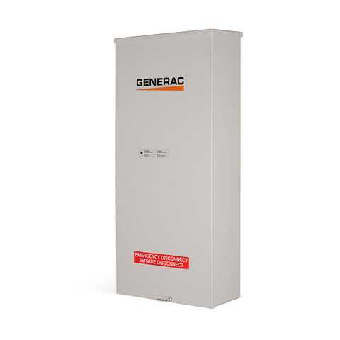 Generac 9939 - Integrated Surge Protection (SPD) 200A Service Entrance Rated Automatic Transfer Switch, Integrated Load Center 20 Space 40 Circuit