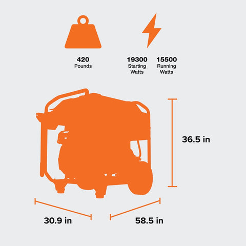 Generac 7705 - GP15500EFI Portable Generator 49 ST