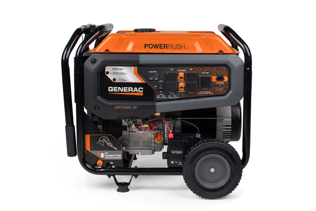 GENERAC GP7500E DUAL FUEL PORTABLE GENERATOR