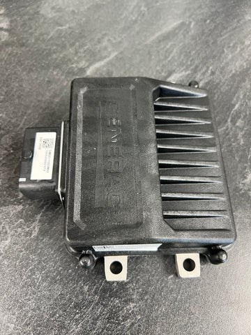 Black electronic component with 'Generac' branding 