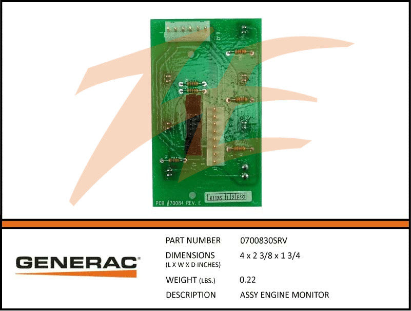 0700830SRV Assembly Engine Monitor