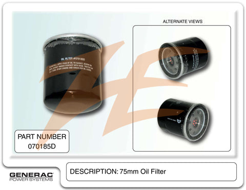 Generac Air & Oil Filters - Part Numbers 0J74890247 & 0J74890248 For Generac Generators