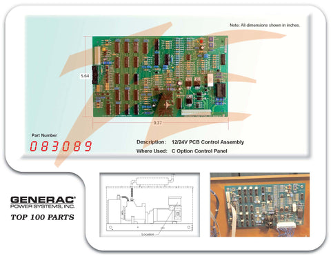 0830890SRV 12/24V PCB Control Assembly