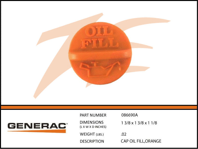 Assy, Oil Fill Cap Orange