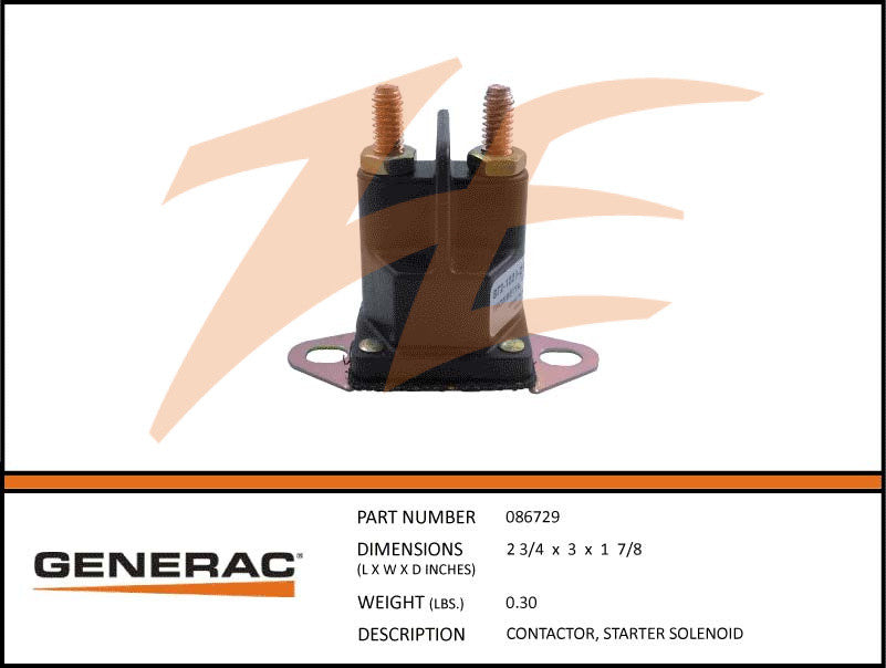 Generac 086729/G086729 Starter Contactor