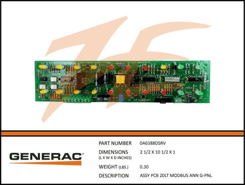 0A6388DSRV Assembly PCB 20LT Modbus Ann. G-Panel