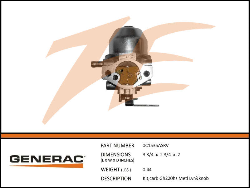 0C1535ASRV Carburetor Kit GH220