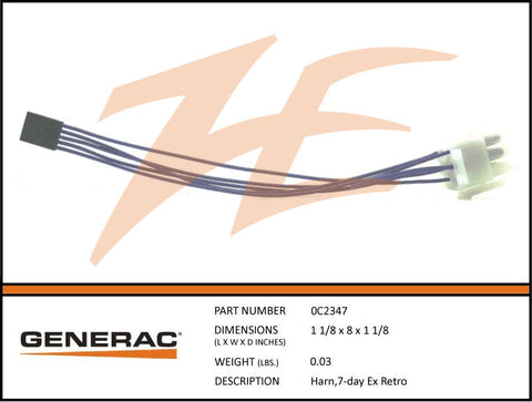 0C2347 Harness for 7-Day Exerciser Retrofit