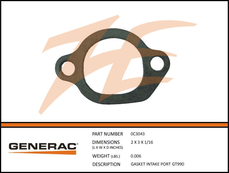 GASKET INTAKE PORT GT990