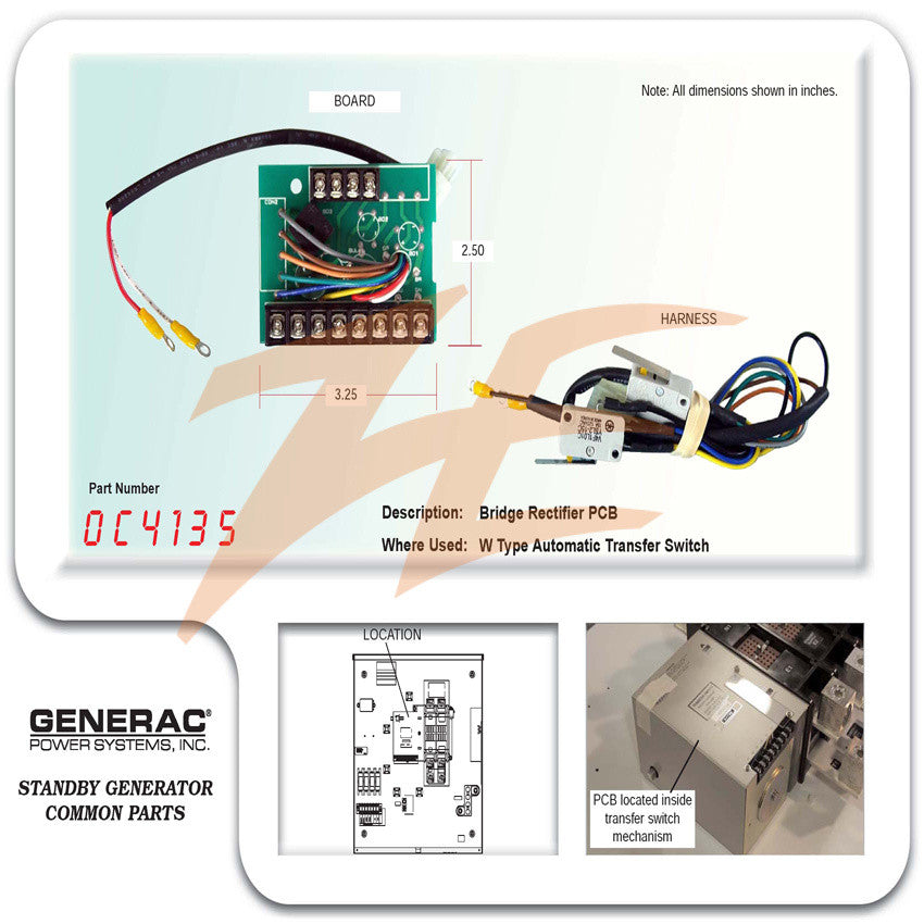 0C4135 Bridge Rectifier PCB W-Switch