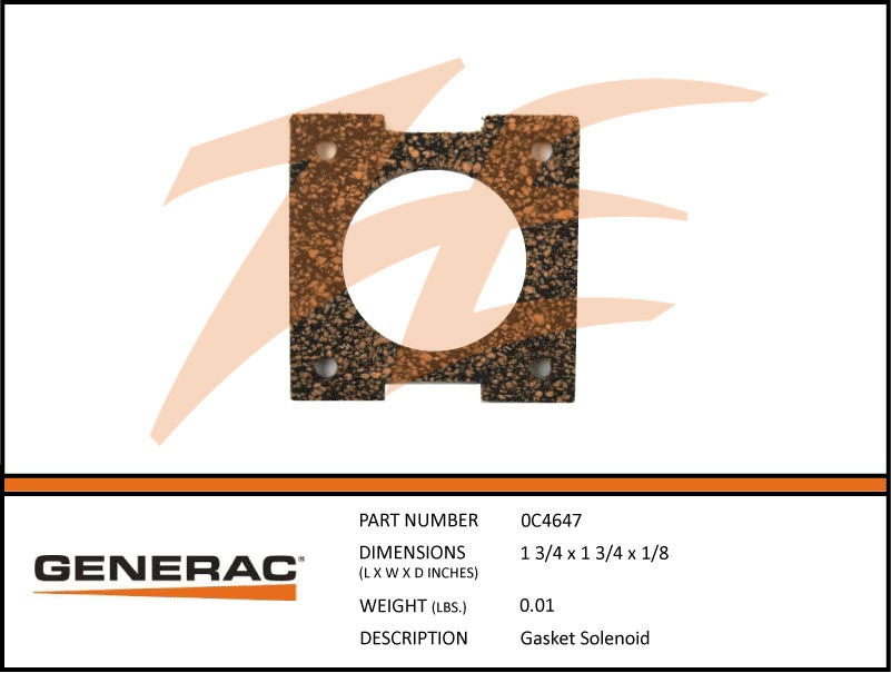 0C4647 Fuel Solenoid Gasket