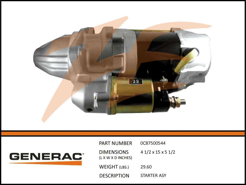 Generac 0C87500544 Starter Assembly DROP SHIP ONLY