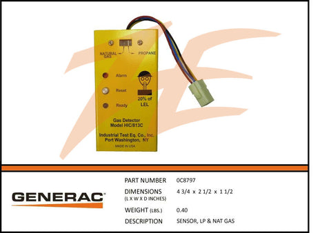 0C8797 LP & Natural Gas Sensor DROP SHIP ONY