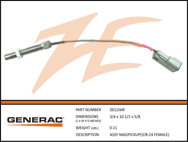 Generac 0D2244F Mag Pickup Assembly 3/8-24 (Female Connector)