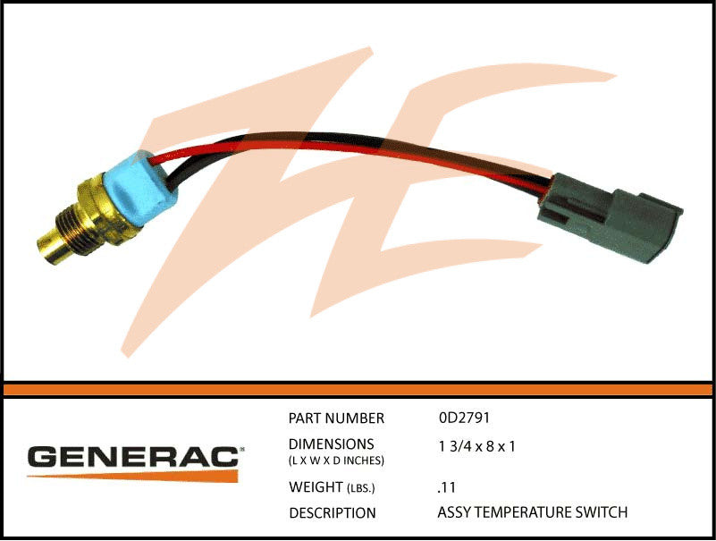 Generac 0D2791 Temperature Switch Assembly