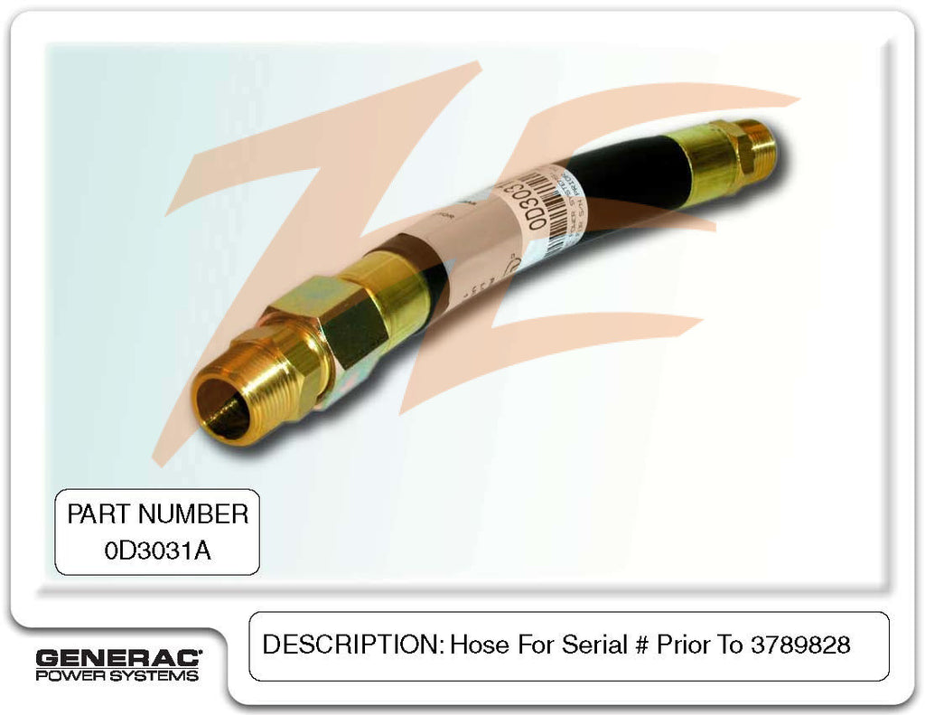 Generac 0D3031A 3/4" Flexible 12" Fuel Hose