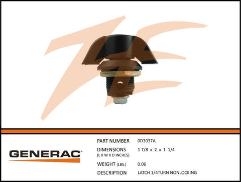Generac 0D3037A Non-Locking Latch