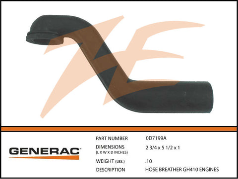 HOSE BREATHER GH410 ENGINES