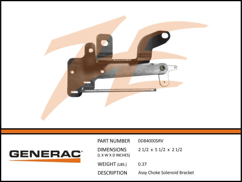 Generac 0D84000SRV Choke Solenoid Bracket Assembly