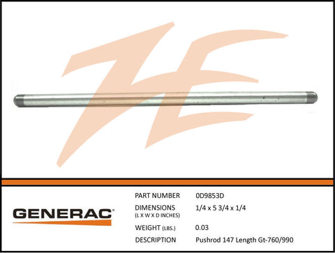 PUSHROD 147 LENGTH GT-760/990