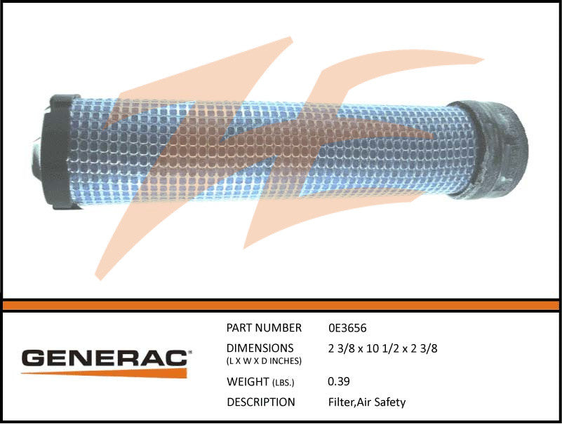 Generac 0E3656 Air Safety Filter