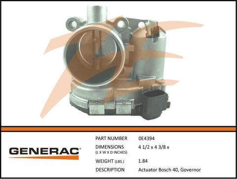 Generac 0E4394 Bosch Governor Actuator 40