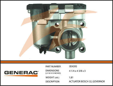 Generac 0E4395 Bosch Governor Actuator 32