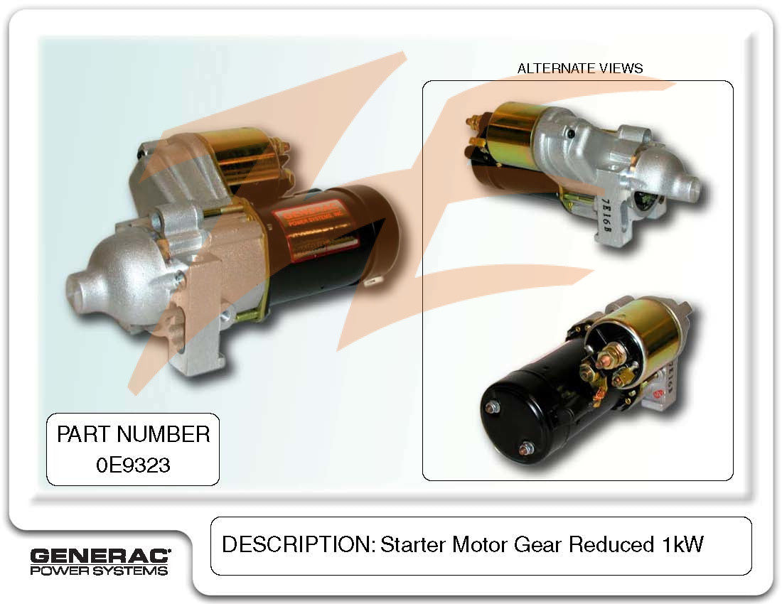geared starter Generac A0000501971 (Replaces 0E9323) Starter Motor Gear Reduced – Ziller Electric