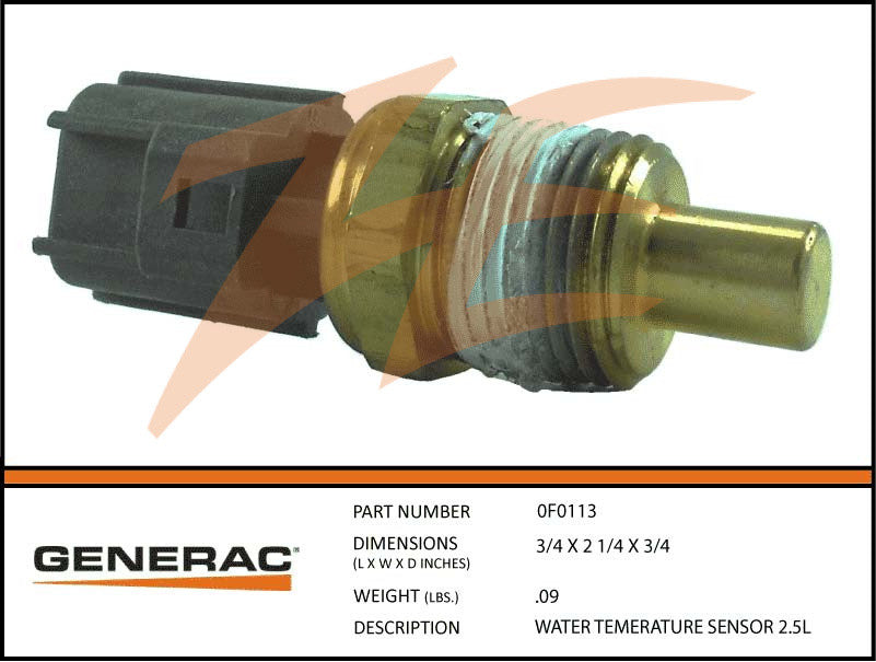 Generac 0F0113 Water Temp Sender 2.5L DROP SHIP ONLY