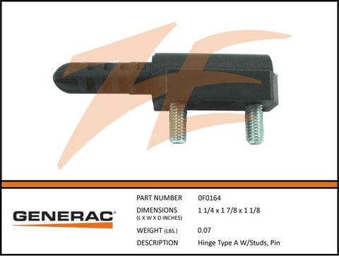 HINGE TYPE A/W STUDS,PIN RIGHT SIDE