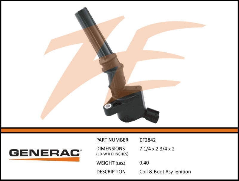Generac 0F2842 Ignition Coil and Boot Assembly