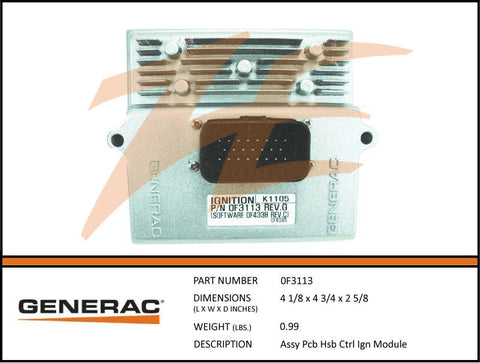Generac 0F3113 PCB Ignition Control Module Assembly
