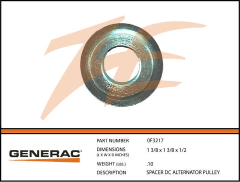 Generac 0F3217 DC Alternator Pulley Spacer