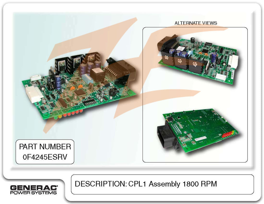 Generac 0F4245ESRV Control PCB CPL1 Assembly 1800 RPM