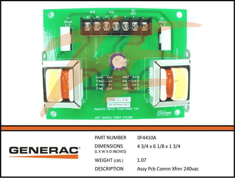 ASSY PCB COMM XFMR 240VAC