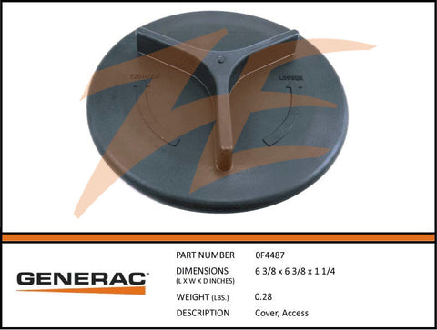 Generac 0F4487 Access Cover for Liquid Cooled Units