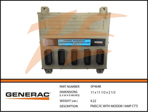 Generac 0F4648 Power Manager Controller W/Modem 1 amp CT's