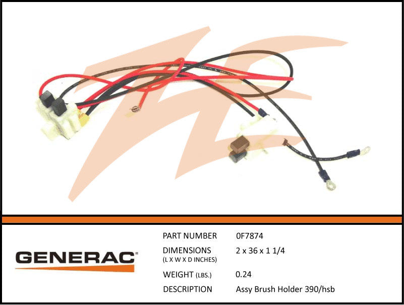 Generac 0F7874 Brush Holder Assembly 390  DROP SHIP ONLY