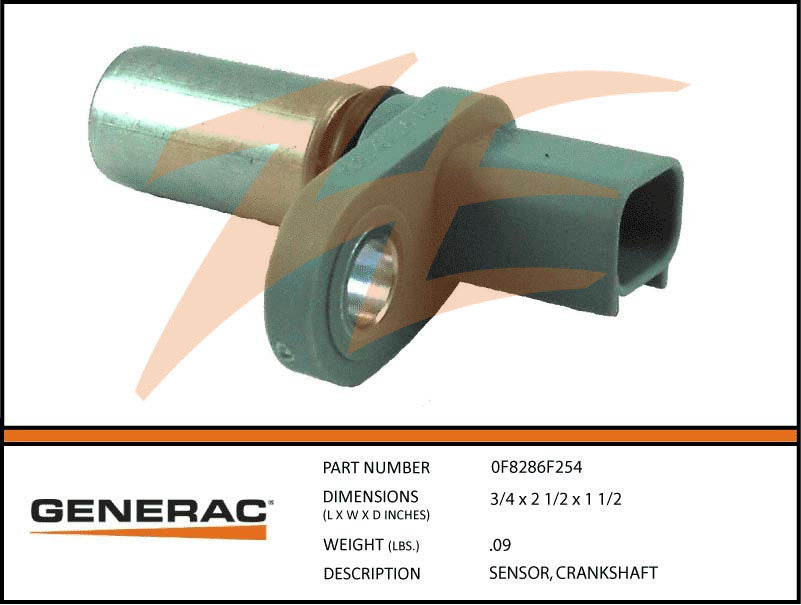 Generac 0F8286F254 Crankshaft Sensor 3.0L Ford DROP SHIP ONLY