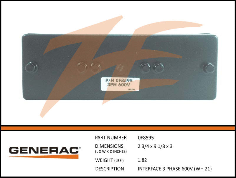 Generac 0F8595 3 Phase Interface 600V DROP SHI ONLY