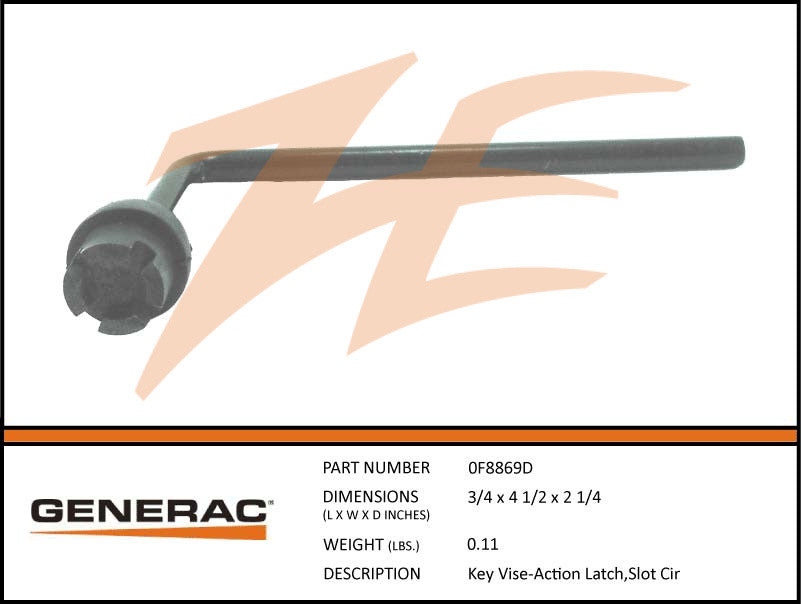 Generac 0F8869D Liquid Cooled Door Key – Ziller Electric