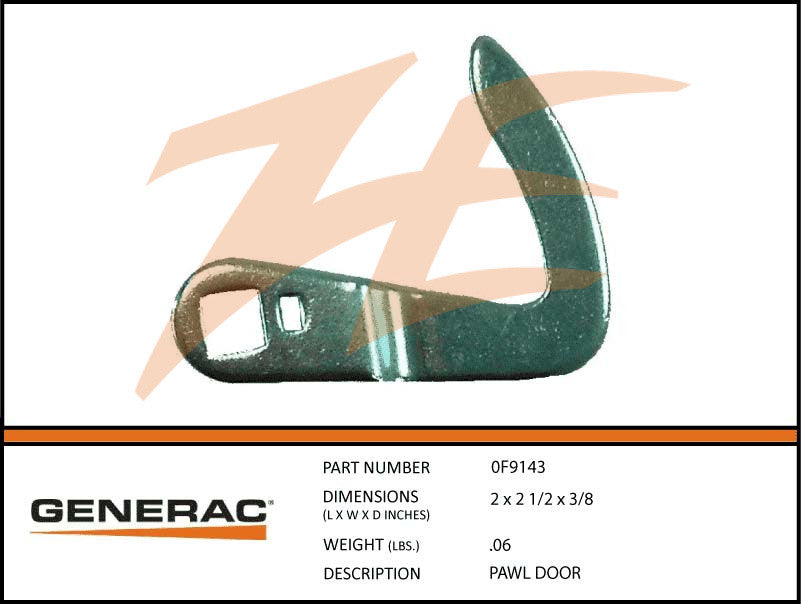 Generac 0F9143 Door Pawl