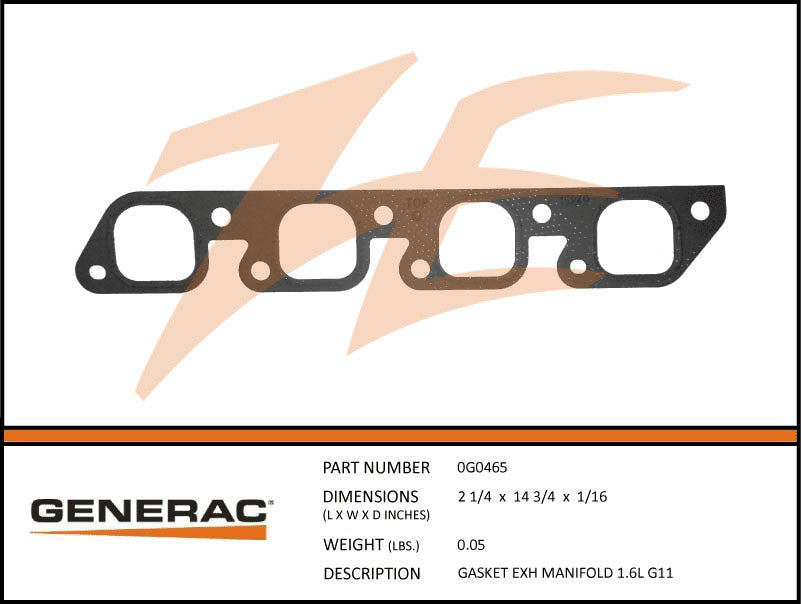 GASKET EXH MANIFOLD 1.6L 611