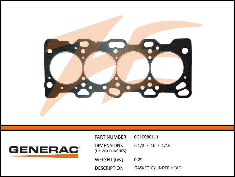 Generac 0G10080111 Cylinder Head Gasket