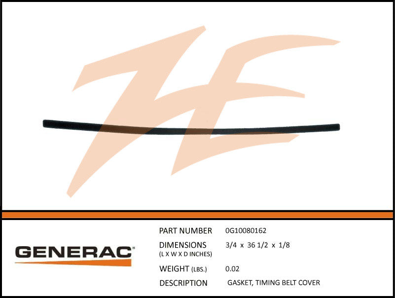 Generac 0G10080162 Timing Belt Cover Gasket
