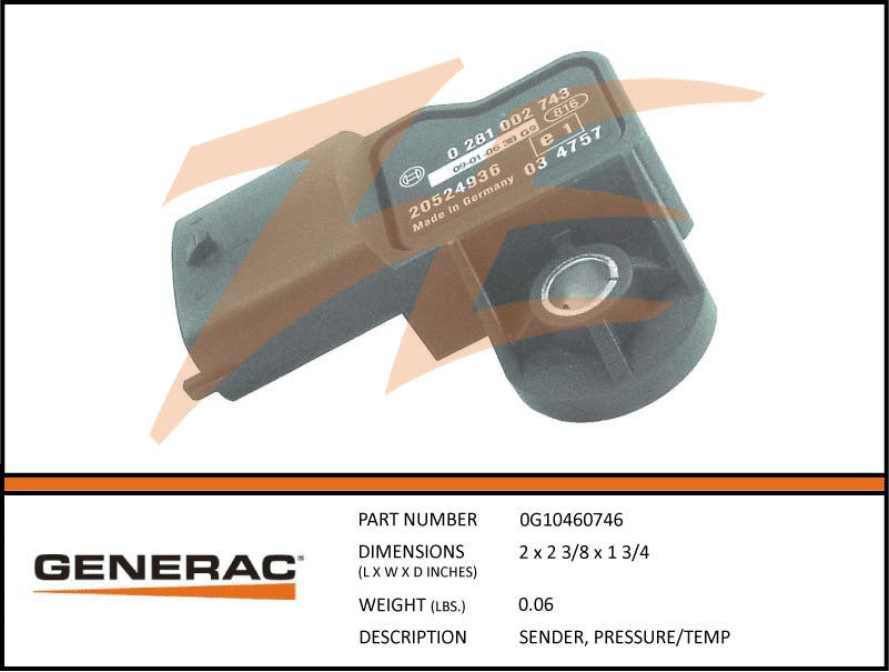 Generac 0G10460746 Pressure/Temp Sender