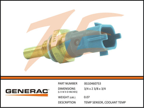 Generac 0G10460753 Coolant Temp Sensor