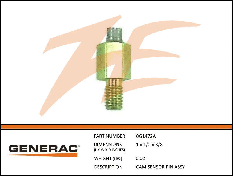 Generac 0G1472A Cam Sensor Pin Assembly