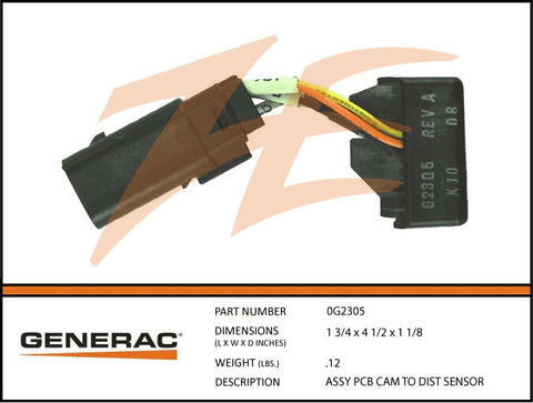 Generac 0G2305 PCB Camshaft To Distributor Sensor Assembly