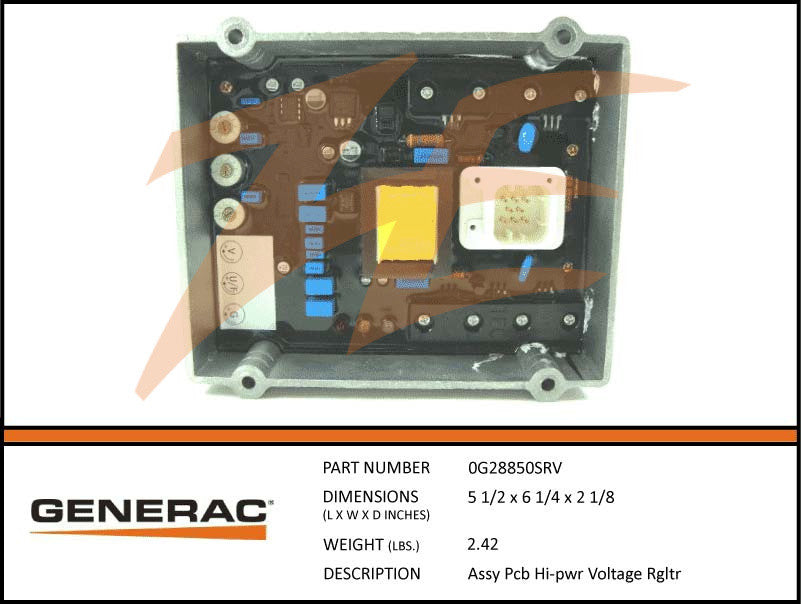 Generac 0G28850SRV PCB Hi-Power Voltage Regulator